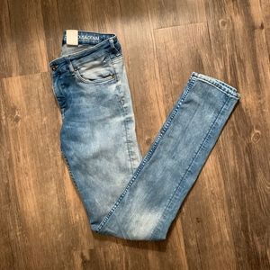 H&M Light Denim Blue/Washed Skinny Jeans